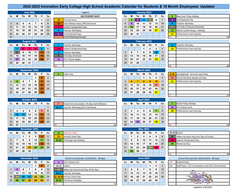 Updated Calendar